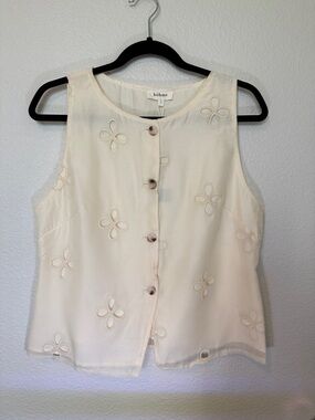 Böhme Andie Embroidered Button Up Top